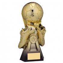 Gravity Metallic Gold & Black Ombre Football Award