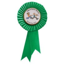 Mini Green Rosette Custom Logo Equestrian Horse & Pony Show Pet Show Competition Dog Agility