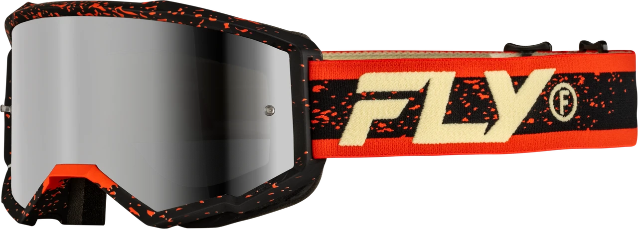 FLY RACING YOUTH ZONE GOGGLE BLK/RED/CREAM W/ SILVER MIRROR/SMOKE LENS