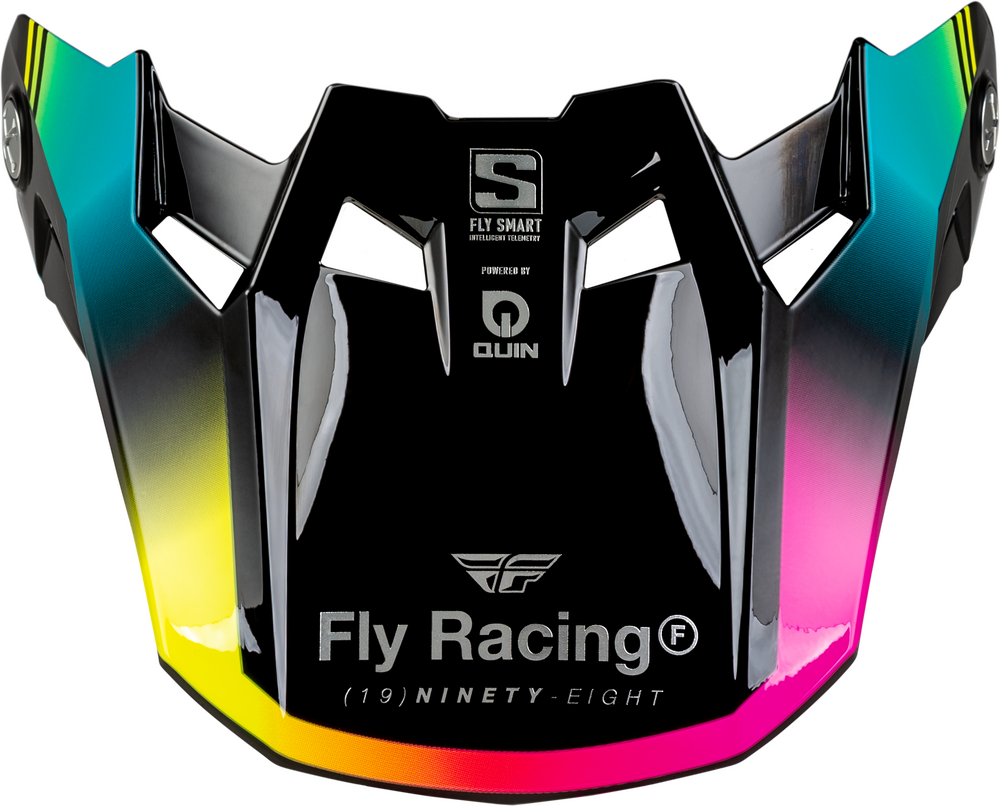FLY RACING FORMULA S CARBON LEGACY VISOR BLACK/ELEC BLUE/FUSCHIA YL/SM