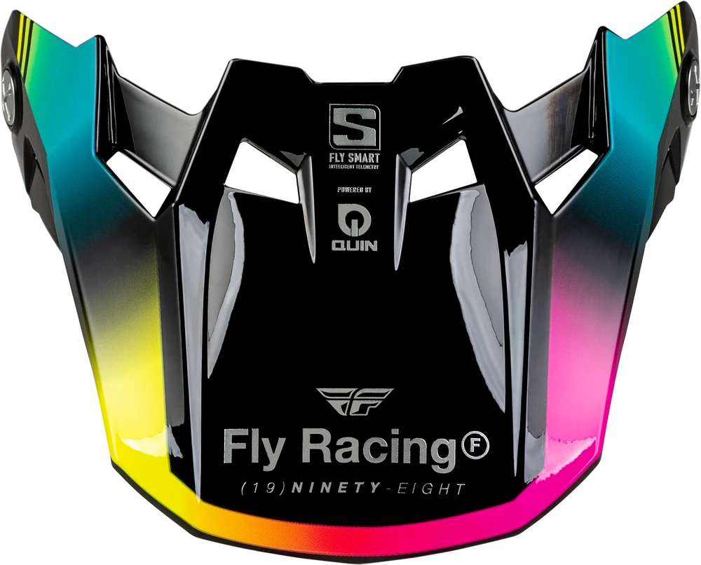 FLY RACING FORMULA S CARBON LEGACY VISOR BLACK/ELEC BLUE/FUSCHIA YL/SM
