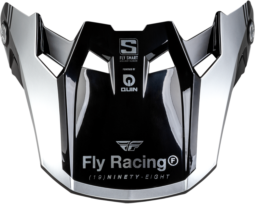 FLY RACING FORMULA S CARBON LEGACY VISOR BLUE CARBON/SILVER YL/SM