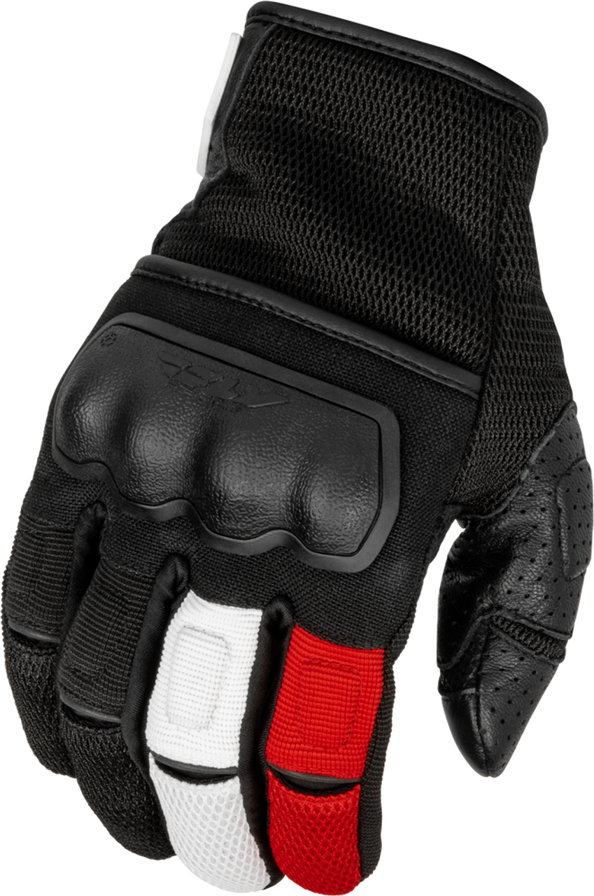 FLY RACING COOLPRO FORCE GLOVES BLACK/WHITE/RED 3X 476-41273X
