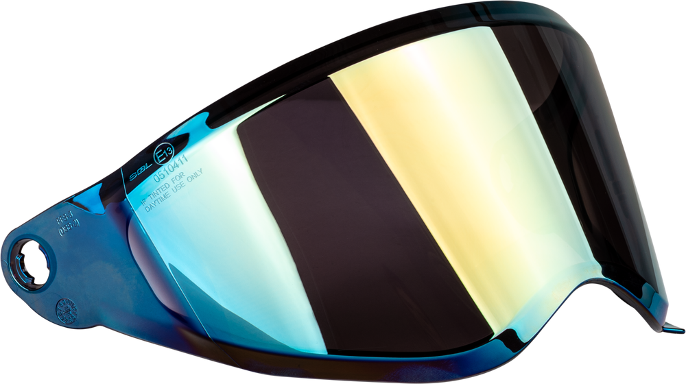FLY RACING TREKKER HELMET FACE SHIELD GOLD IRIDIUM 73-88551