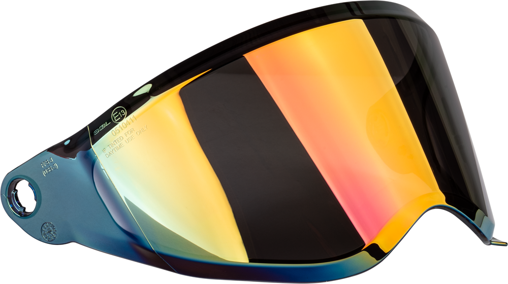 FLY RACING TREKKER HELMET FACE SHIELD RED IRIDIUM 73-88552