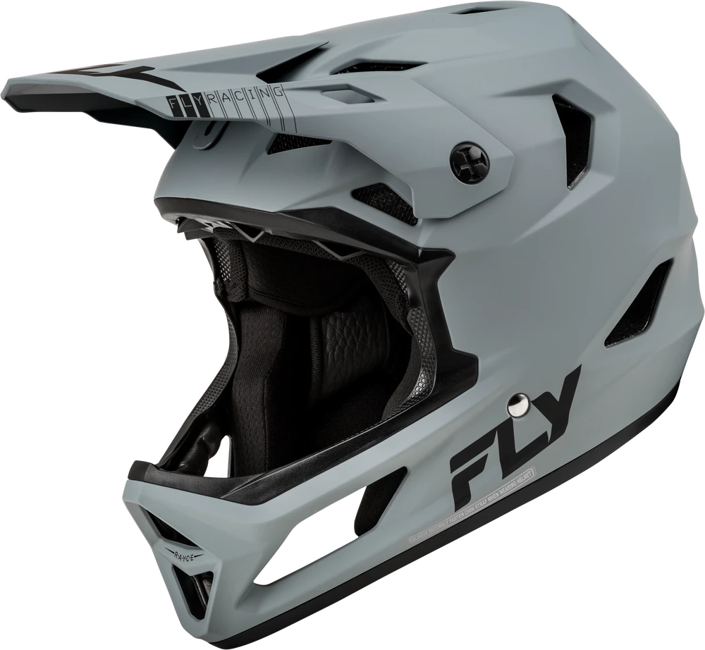 Youth Rayce Helmet Grey Large; 73-3614YL