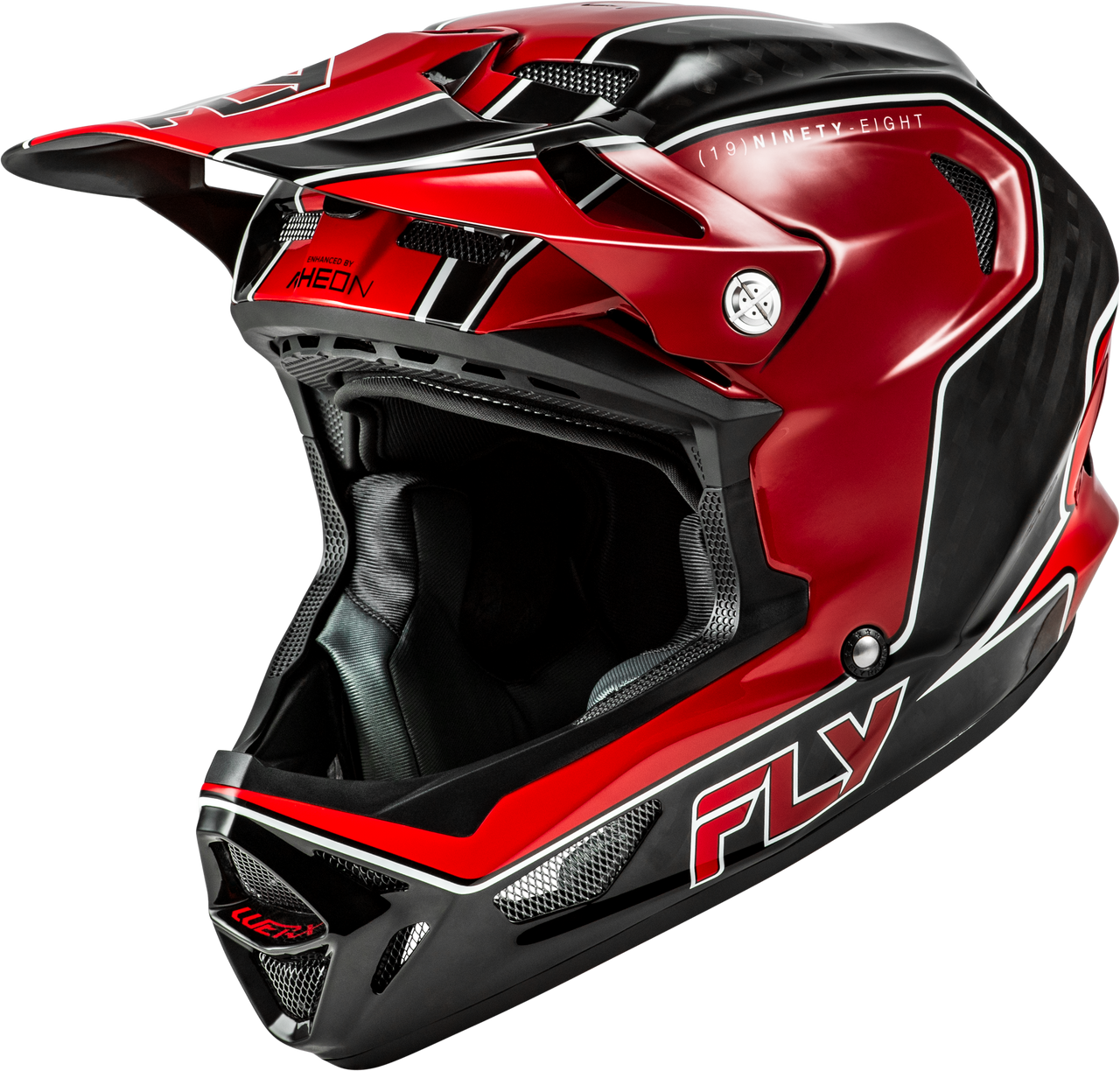 WERX-R FLOW CARBON HELMET BLACK CARBON/RED LG