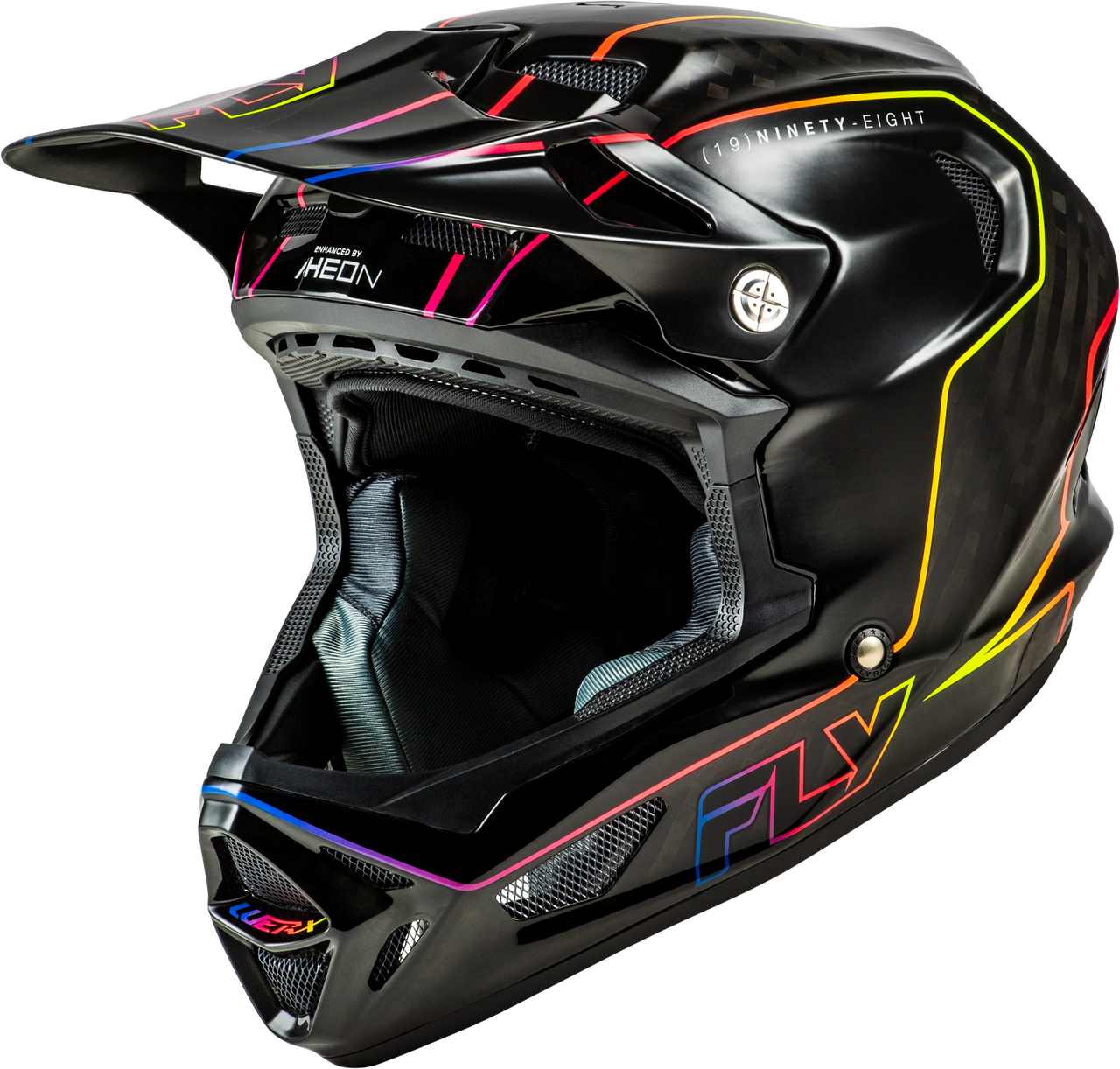 WERX-R FLOW CARBON HELMET BLACK CARBON/BLACK/MULTI LG