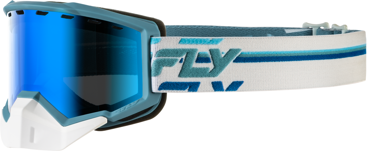 FOCUS SNOW GOGGLE WHTE/BLUE W/BLUE MIRROR/BLUE LENS