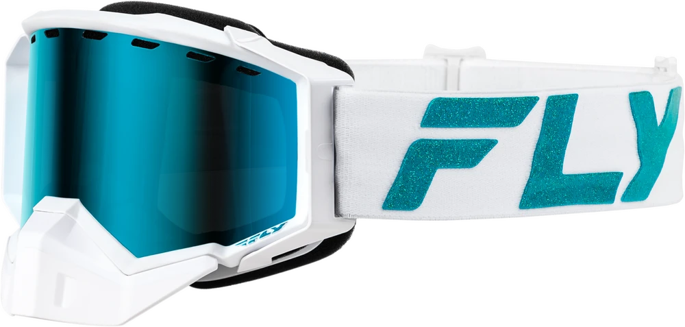 Zone Elite Snow Goggles White/Teal Sky Blue/Smoke; 37-4100
