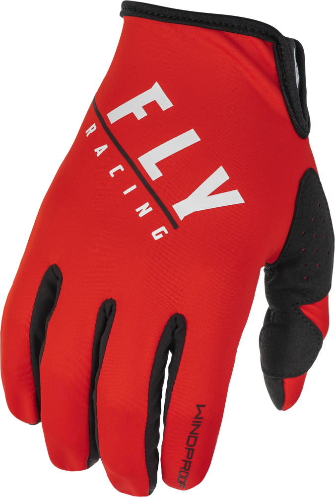 FLY RACING WINDPROOF GLOVES BLACK/RED SZ 07 371-14307