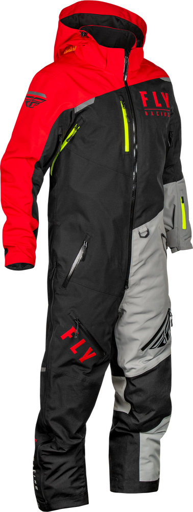 2025 NEW FLY COBALT スノーモービル シェル ワンピース Snow - Men's - Gear Lines - 2025 Cobalt Monosuit Black|Red - FLY
