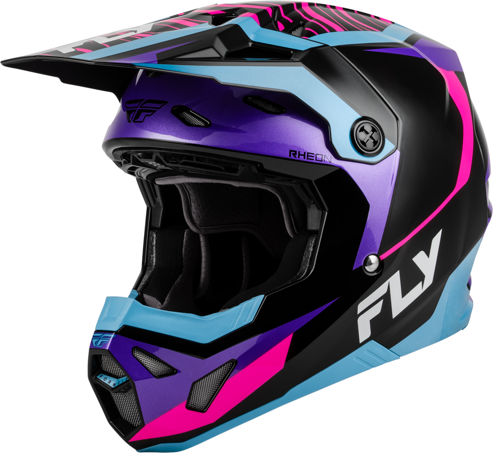 Moto - Youth - Gear Lines - Youth Kinetic Torch Purple|Pink - FLY