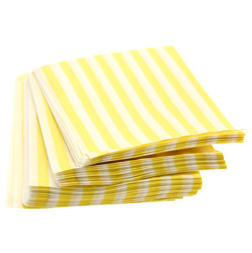 Small Yellow Candy Stripe Bags