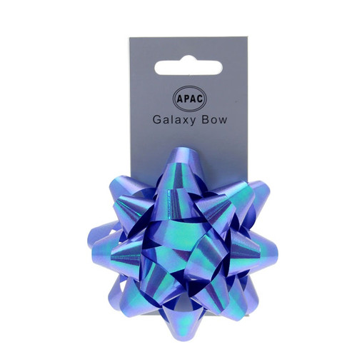 Iridescent Blue Galaxy Bow on Header