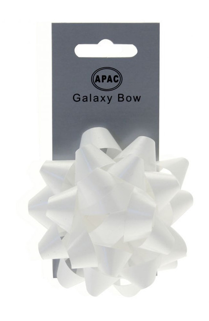 White Galaxy Bow on Header  White Galaxy Bow on Header