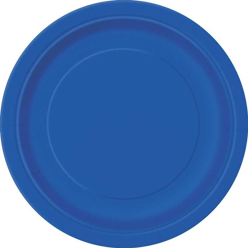 Pack of 8 Royal Blue Party Plates (9 Inch)