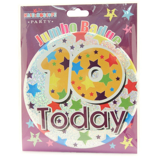 Jumbo 10 Today Unisex Birthday Badge