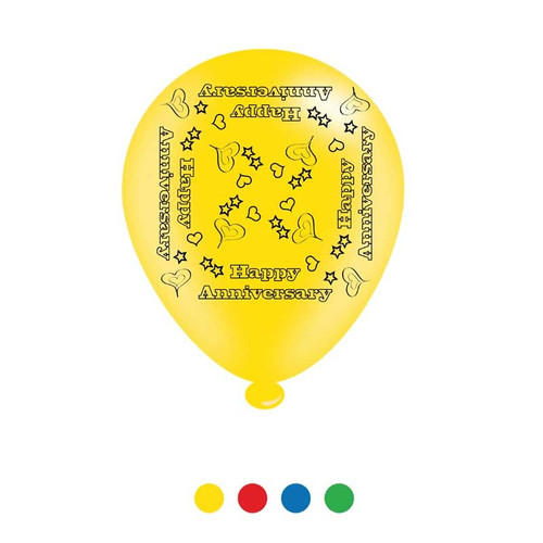 Happy Anniversary Latex Balloons x8 Happy Anniversary Latex Balloons x8