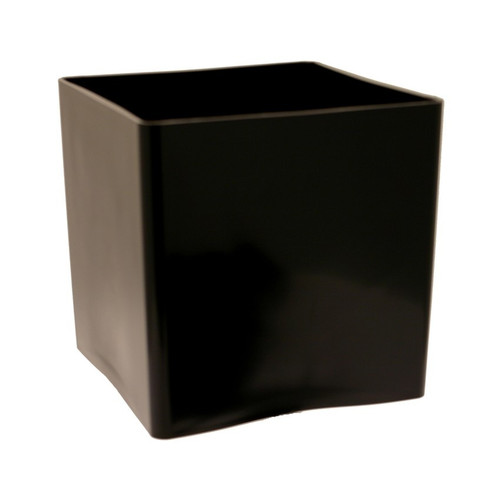 15cm Black Plastic Cube