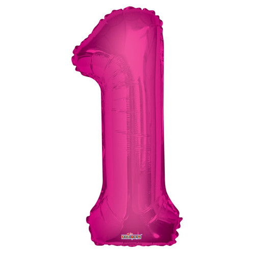 Hot Pink Foil Balloon - Age 1 Hot Pink Foil Balloon - Age 1