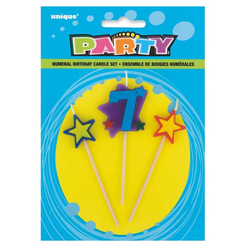 Number 7 Candle Set - 3 Piece Number 7 Candle Set - 3 Piece