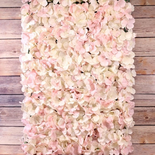 Pink and Cream Hydrangea Flower Wall Panel 40 x 60cm Pink and Cream Hydrangea Flower Wall Panel 40 x 60cm