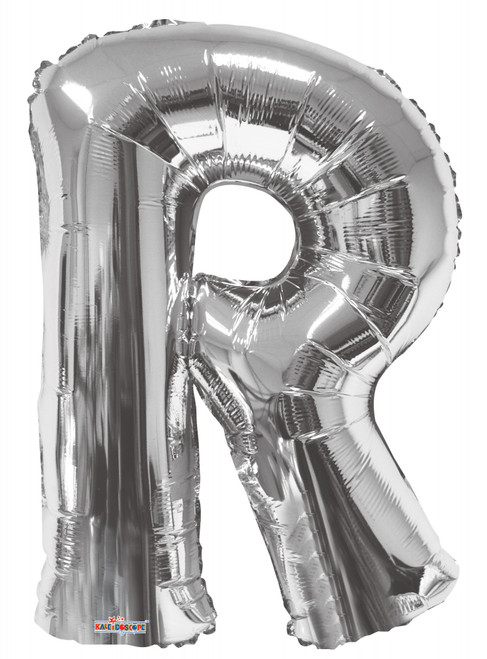 34" Letter Balloon - R - Silver 34" Letter Balloon - R - Silver