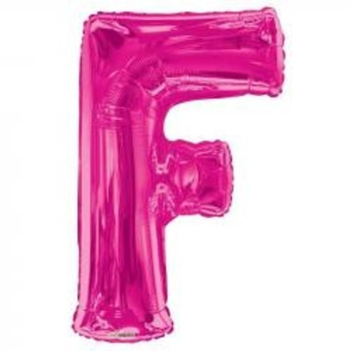 34"  Letter Balloon -  F - Pink