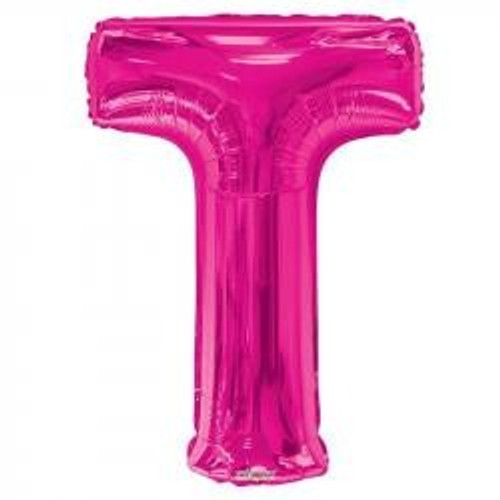 34"  Letter Balloon - T - Pink