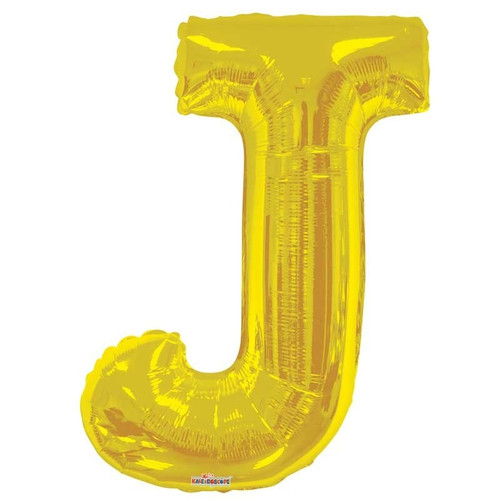 34"  Letter Balloon - J - Gold