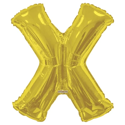 34"  Letter Balloon - X - Gold