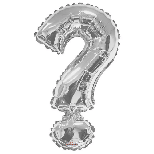 14" Letter Balloon - ? - Silver 14" Letter Balloon - ? - Silver