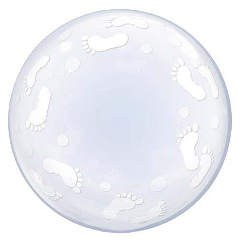 24inch Baby Footprints Deco Bubble