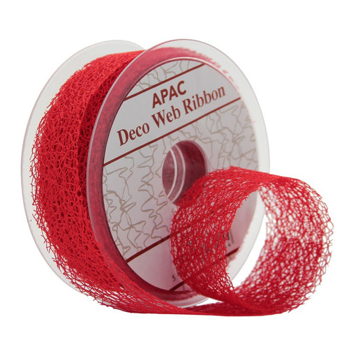 Red Deco Web Ribbon 38mm Red Deco Web Ribbon 38mm