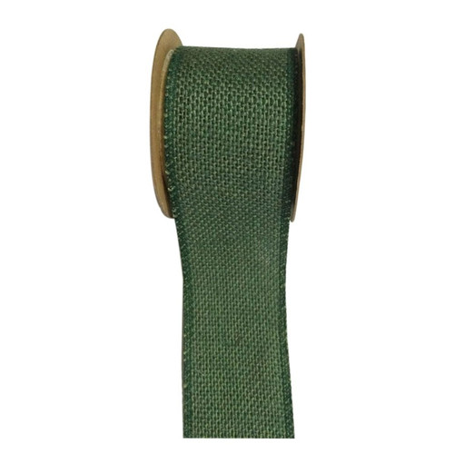 Dark Green Woven Ribbon 50mm 