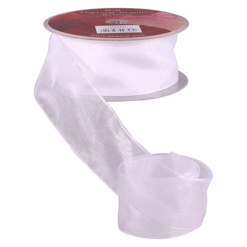 White Woven Edge Organza 38mm White Woven Edge Organza 38mm