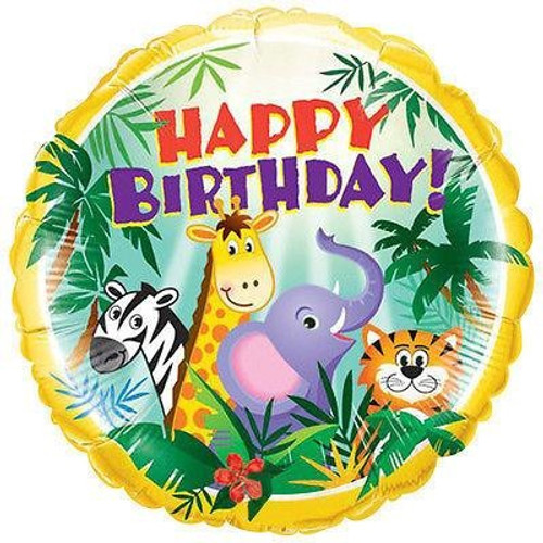 Happy Birthday Jungle & Friends Foil Balloon Happy Birthday Jungle & Friends Foil Balloon