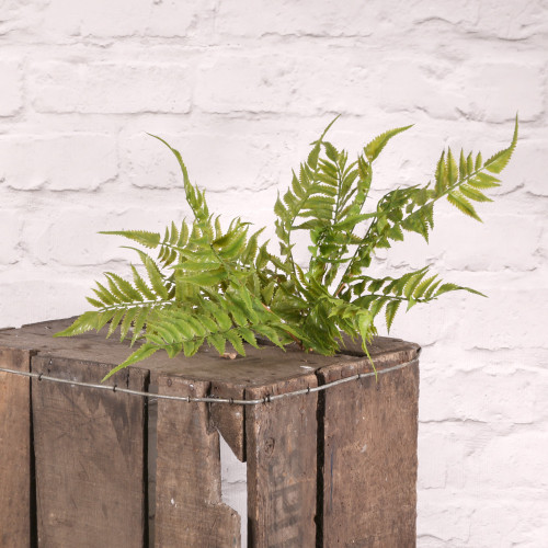 Plastic Leather Fern 48cm