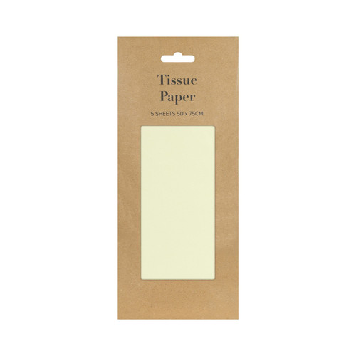 Cream Tissue Paper Retail Pack 5 Sheets