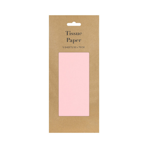 Pale Pink Tissue Paper Pack 5 Sheets