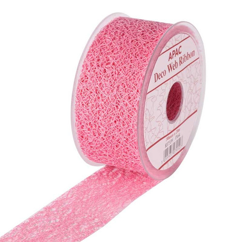 Pink Deco Web Ribbon (50mm x 20m) Pink Deco Web Ribbon (50mm x 20m)