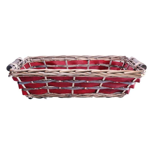 Red Rectangle Two Tone Tray 35cm x 12cm Red Rectangle Two Tone Tray 35cm x 12cm