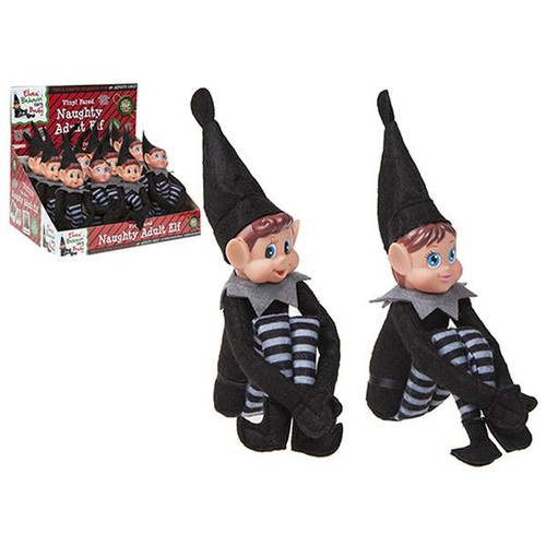 12 Inch Black Adult Soft Body Vinyl Face Elf (Assorted Designs)