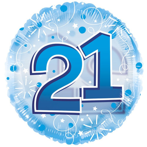 Age 21 Clearview Balloon - Blue (24 inch) Age 21 Clearview Balloon - Blue (24 inch)