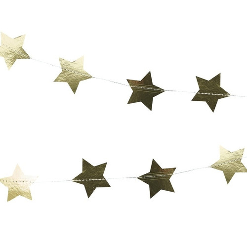 Gold Christmas Foil Star Garland Gold Christmas Foil Star Garland