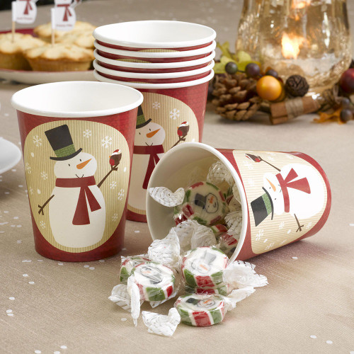 Let It Snow Snowman Cups