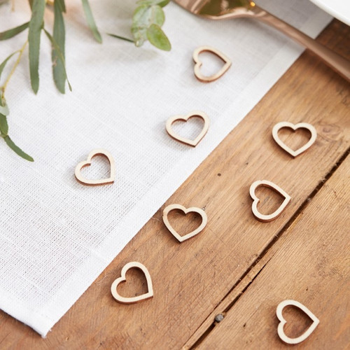 Wooden Heart Table Confetti Wooden Heart Table Confetti