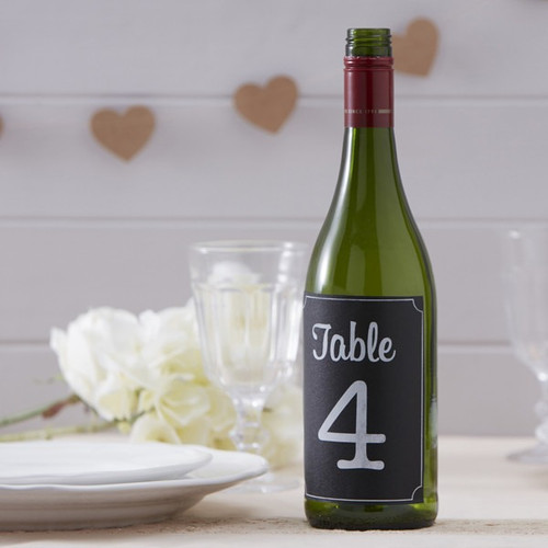 Chalkboard Bottle Sticker Table Numbers