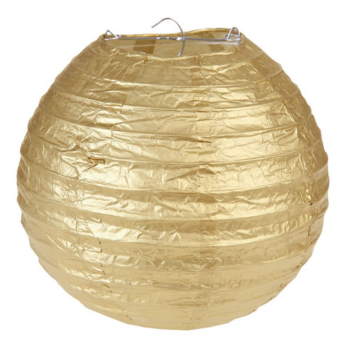 Medium Gold Metallic Lantern 20cm